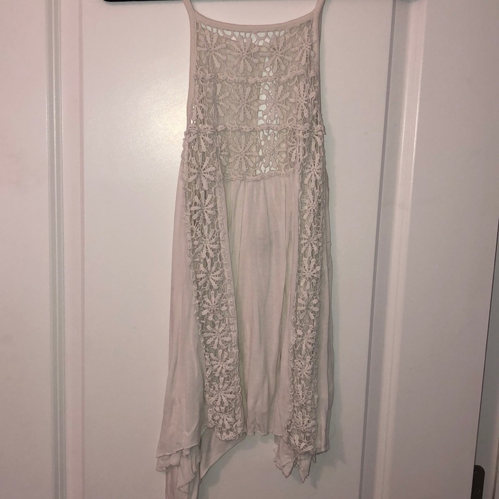 Lace white coverup/top